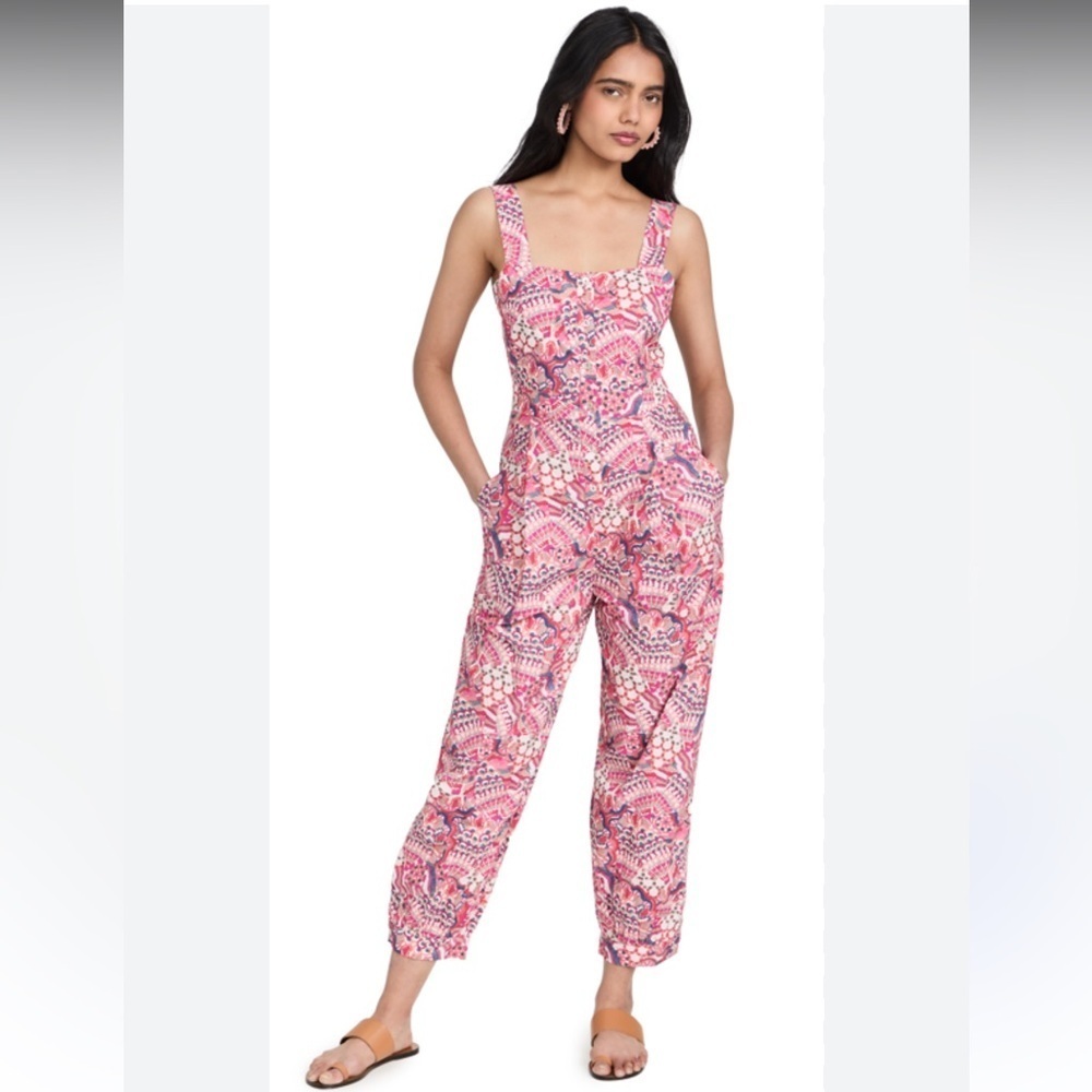 Chufy Peter Jumpsuit in Jam Pink, Designer One-Piece, Size Small